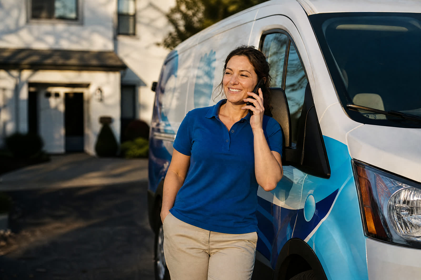 Business owner taking the call